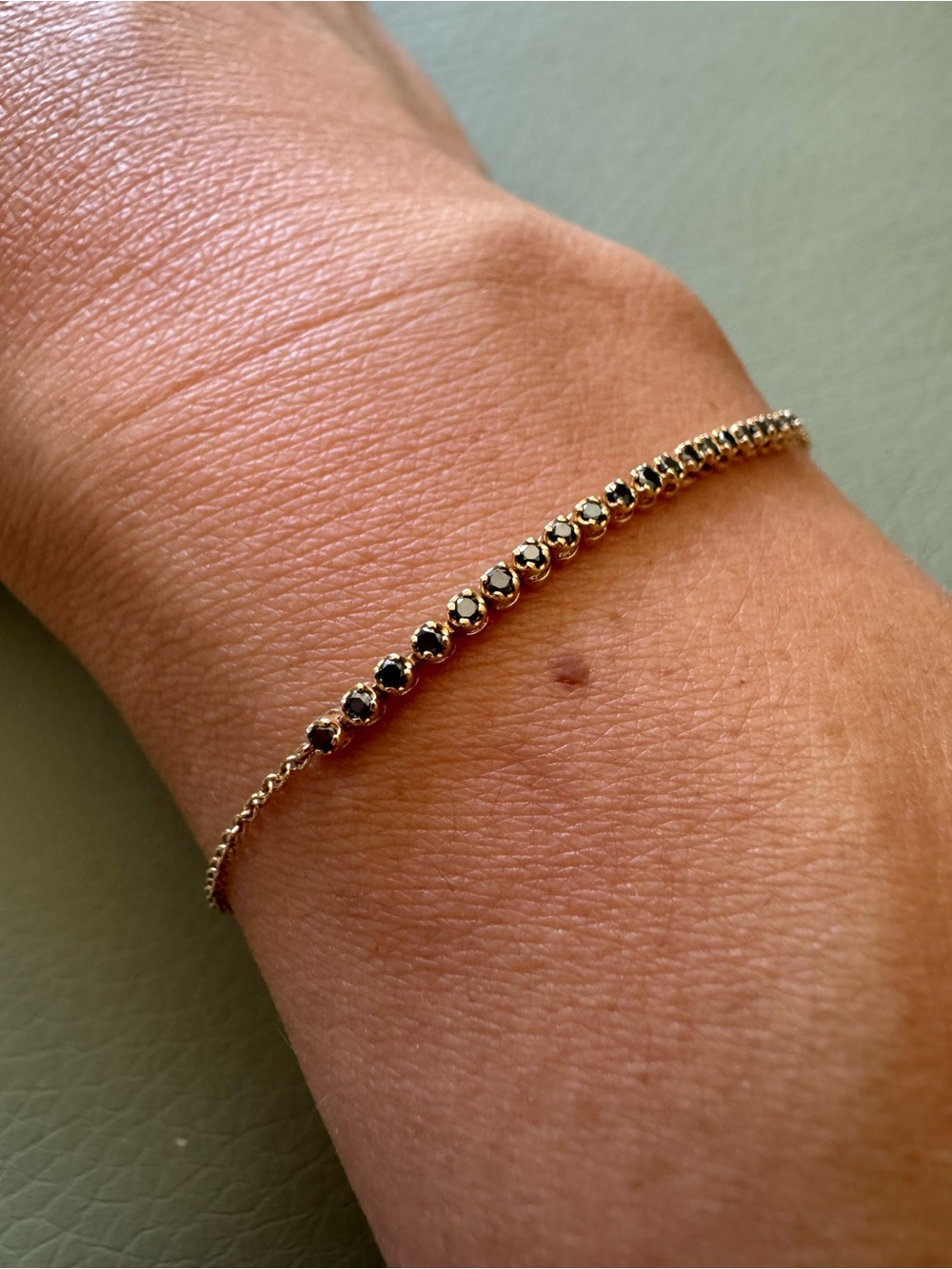 Catbird Black Diamond One O'Clock Demi Tennis Bracelet - Picture 2 of 12